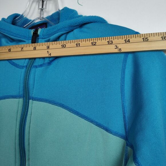 Patagonia Full-Zip Hoodie Sweatshirt Women's S Blue/Blue Long Slvs Thumb Holes - Picture 3 of 9